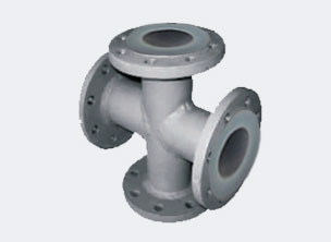 Unequal Cross PVDF Lined Fitting