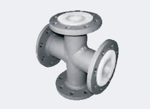 Unequal Cross PTFE Lined Fitting