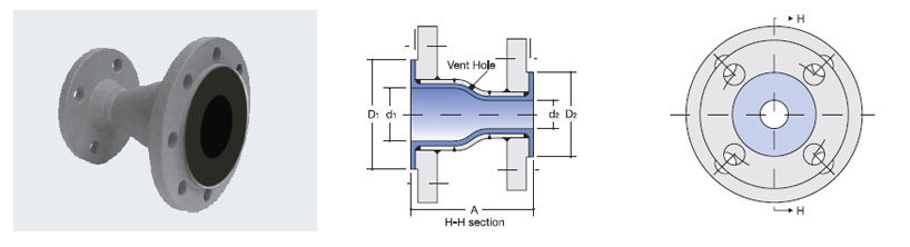 Ecentric Reducer HDPE Lined Fitting